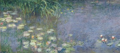 Waterlelies: Ochtend, 1914-18 (linker gedeelte) door Claude Monet